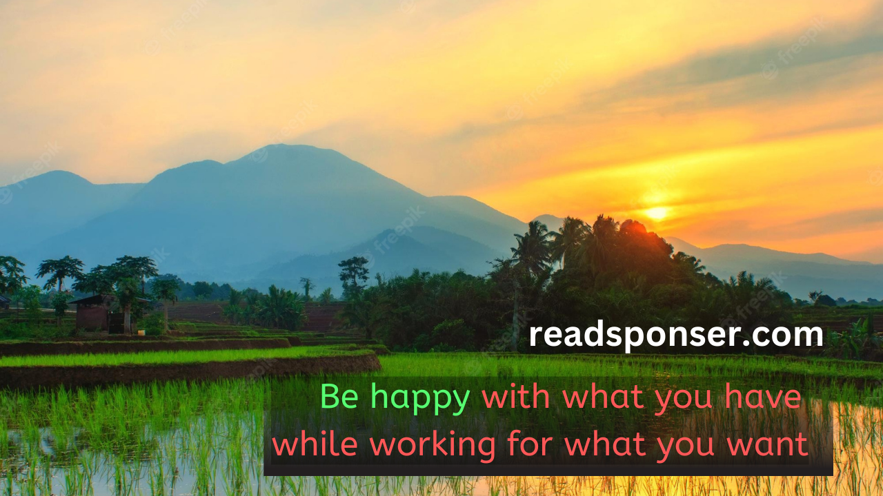 Be happy with what you have while working for what you want. – Helen Keller (1)