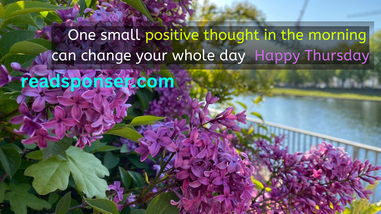 One small positive thought in the morning can change your whole day. Happy Thursday! (1)
