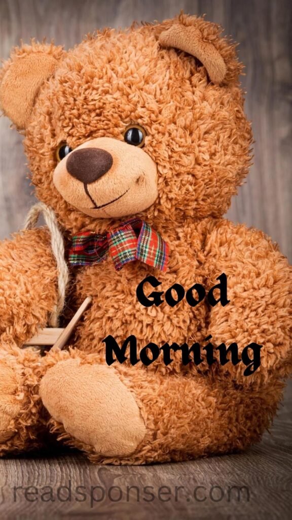 A beautiful teddy is sitting there in very sincere manners to make your cute good morning