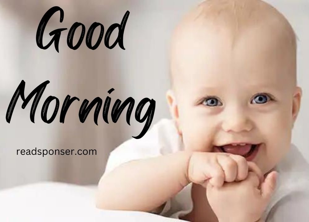 The kid is smiling is a funny way to make a good morning