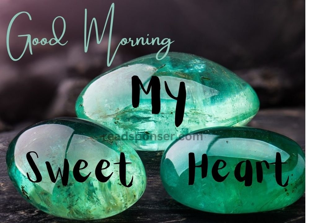beautiful green gems with amazing good morning message